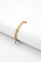 Women Stainless Steel Glass Bead Bracelet, Gold - 2