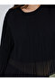 Black Pleated Blouse And Maxi Skirt Co-Ord Set - 4