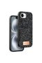 Onegif iPhone 16E Compatible Bright Glitter Cover - Black - 3