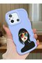 Poco C55 Compatible Case Camera Protective Blue Silicone Couple Phone Case Girl Pattern