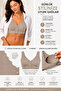 Women's Seamless Laser Cut Front Snap Gathered Bra with Wide Straps Comfortable Bustier - 3
