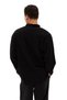 Men's Relaxed Fit Black Crinkle Shirt with Single Pocket and Embroidery Detail - 2