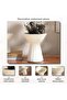 Liadean Terracotta Pillar Candle Holder 20x20x22cm - Off white - 5