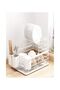 Dish Drying Stand Storage Rack White 12.6x16.9x10.6inch