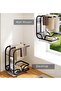Kitchen Sponge Holder with Dishcloth Drying Rack Kitchen Sink Caddy Organizer with Drain Pan Kitchen Rag Stand for Kitchen Dish Supplies Storage Rack Draining Rack（Black） - 4