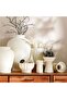 Liadean Terracotta Decor Footed Bowl 21x21x16cm - Off white - 3