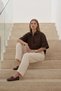 Women's Brown Oversize Shirt Buttoned Comfortable Fit Quiet Luxury Old Money Summer Office Casual Stylish g - 6