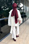 Muslin Shawl Lace-Up Blouse - Cream - 6