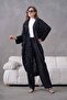 Women's Floral Embroidered Kimono Top and Bottom Set - 4