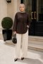 Women's Hijab Cupra Shirt with Tie Detail - 2