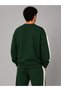 Men's Striped 0-Collar Sweatshirt - 2