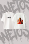 Ariana Eternal Sunshine Design Back Printed Cotton White Oversize T-Shirt