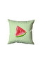 Green Striped Watermelon Patterned Pillow, Gift