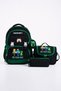 4-Piece School Bag Set - (Backpack + Thermal Lunch Bag + Pen Holder + Wallet)