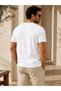 Set of 2 Men's White-Black Cotton Slim Fit Crew Neck Basic T-Shirts - 3