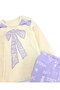100% Cotton 0-3-6-9-12 Months Baby Girl Bowknot Thin Seasonal 2-Piece Top and Bottom Baby Set - 6