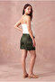 Maternity Khaki Batik Patterned 100% Cotton Low Waist Elastic Waist Shorts Halle - 5
