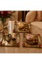 Luxury Floral Motif Gold Square Presentation Tray 22X22 cm Promise Engagement Coffee Turkish Delight Treat Tray - 4