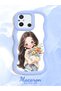 Redmi 12C Compatible Case Camera Protector Blue Silicone Couple Phone Case Girl Pattern - 2