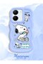 Vivo Y27S Compatible Case Camera Protector Blue Silicone Couple Phone Case Line Pattern - 2
