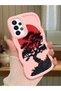 Samsung Galaxy A23 Compatible Case Camera Protector Pink Silicone Couple Phone Case Tree Pattern