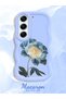 Tecno Camon 40 Pro 5g Compatible Case Camera Protector Blue Silicone Couple Phone Case Floral Pattern - 2