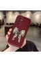 Samsung Galaxy A54 Compatible Case Camera Protector Claret Red Silicone Couple Phone Case Bow Tie Pattern