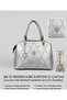 Mother / Women's Quilted Patterned Hand and Shoulder Bag - 3 Compartments, Stylish Daily Bag with Long Strap - 2