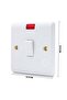 Electric Light Switch with LED Indicator, Single Gang, White - 4