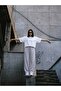 Women's Premium Oversize Tracksuit Set White T-Shirt 2 Thread Tracksuit Bottoms Set of 2 - 2