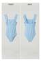 Swimsuit Tinny Flowers Kids (Light Blue) - 2