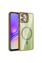 حافظة لهاتف Galaxy A06 مع حامل للكاميرا ودعم MagSafe وظهر شفاف من السيليكون OMSY - 5