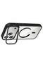 iPhone 17 Pro Case with Camera Stand Magsafe Supported Transparent Back Silicone Senk - 2