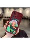 Xiaomi Mi 11t Pro/Mi 11t Compatible Case Camera Protector Burgundy Silicone Couple Phone Case Girl Pattern