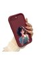 حافظة متوافقة مع هاتف iPhone 8 Plus، حافظة حماية للكاميرا، حافظة هاتف من السيليكون باللون الأحمر الداكن، نمط الفتاة - 2