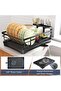 MostNow Dish Drying Rack, Stainless Steel Dish Rack for Kitchen Counter, Large-Capacity Dish Drainer with Cutlery Holder, Kitchen Organizer for Dishes, Spoons and Forks - 3