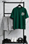 Nazik Ol Printed Cotton Fabric Unisex T-Shirt-Grey Shorts Set