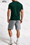 Limited Edition Printed Cotton Fabric Unisex T-Shirt-Grey Shorts Set - 2