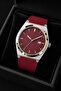 Silicone Cord Steel Case Men's Wristwatch with Calendar and Special Box
