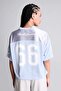 Quick-Dry V-Neck Number Patterned Sports Tulle Short-Sleeved Light Blue T-Shirt I3134Ax26Au - 5