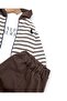 Baby Boy 6-9-12-18-24 Months Hooded 3-Piece Set Zippered Sweatshirt Tracksuit Set - 6