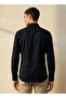 Men Slim Fit Collared Textured Long Sleeves Shirt - 4