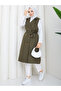 Women's Double-Breasted Buttoned Belted Long Vest Rc3150 - 4