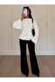 Women's Waist-Slit Flounce Long Sleeve Blouse 223 - 3