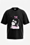 Dangerous Woman_3 Design Printed Oversize Black T-Shirt