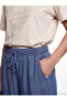 Lcw Grace Blue Women's Jean Capri with Elastic Waist - 3