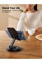 Trendify Foldable Adjustable Phone Stand | 360° Rotation, Height Adjustable Mobile Holder for Desk | Portable Travel Stand for iPhone, Samsung, All Smartphones – Black - 6