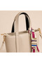 Beige Scarf Detailed Double Handle Women's Hand and Shoulder Bag - 3