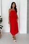Women's Strappy Bow Detailed Midi Dress