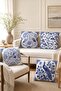 Blue Tile Animals Patterned 4-Piece Throw Pillow Cover Set - 2